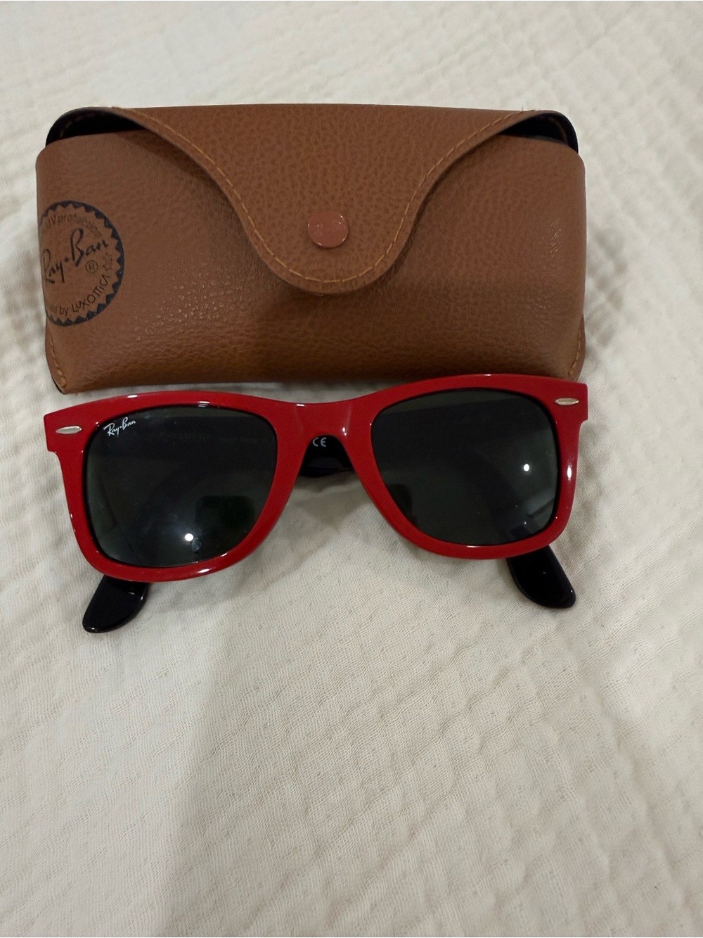 Ray-Ban Red and Black Wayfarer Sunglasses